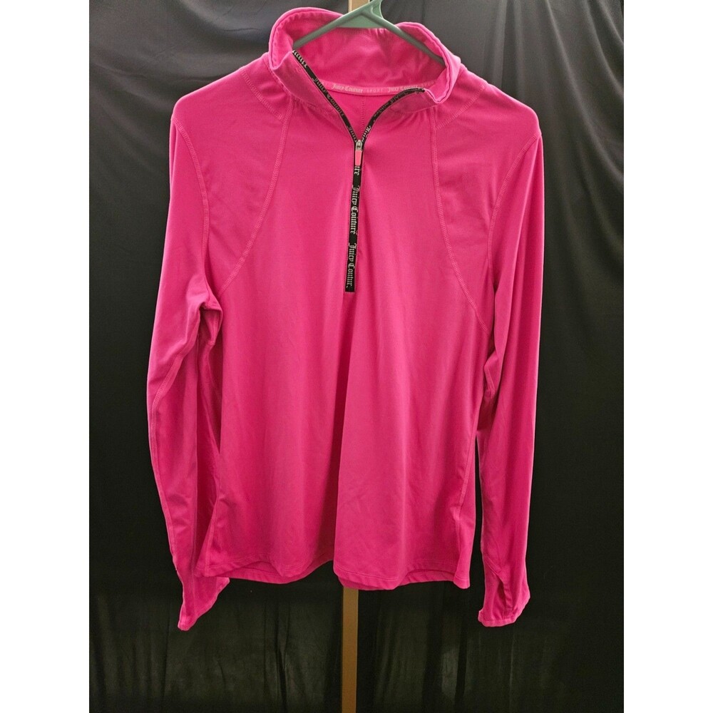 JUICY COUTURE SPORT  WOMEN'S BRIGHT PINK HALF ZIP PULLOVER SZ XL